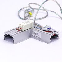 8W L Shape Connector Silver Body 4000K
