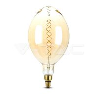 LED Bulb - 8W Double Filament E27 BF180 Amber Dimmable 2000K