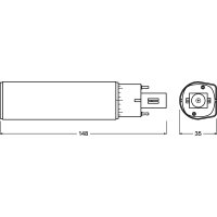 OSRAM DULUX&copy; D LED EM 5 W/4000 100 mm