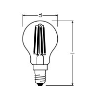 PARATHOM CL P  FIL 40 non-dim  4W/827 E14