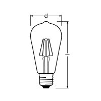 PARATHOM CL Edison  FIL 60 non-dim  7W/827 E27
