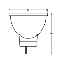 PARATHOM&copy; MR11 12 V DIM 35 36&deg; 4 W/2700 GU4 DIM