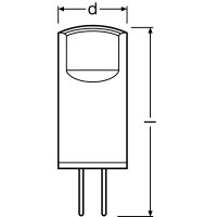 LEDPPIN10 CL 0,9W/827 12V G4 FS1   OSRAM