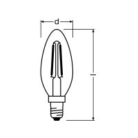 PARATHOM CL B  FIL 15 non-dim  1,4W/827 E14