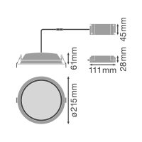 DL ALU DN200 35W/6500K WT IP44     LEDV