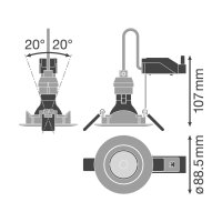 SP KIT ADJ 7W/4000K GU10 DIM