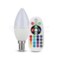 LED Bulb - 3.5W E14 A80 Candle Dimming Brightness RF...