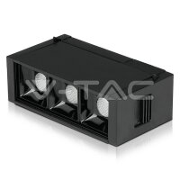 3*1W LED Magnetic SMD Linear Spotlight Black IP20 24V 3000K