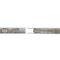 Montageschiene 1438mm,  mit 7 Leiter Vorverkabelung, IP65
