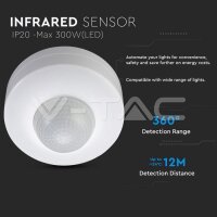 Infrared Motion Sensor White 360&deg;