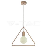 Pendant Light Triangle Champean Gold With Gold Canopy