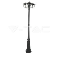 Pole Lamp 3XE27 1990mm IP44 Black