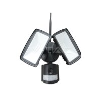 18W LED Floodlight With WIFI Sensor Camera Black 6000K