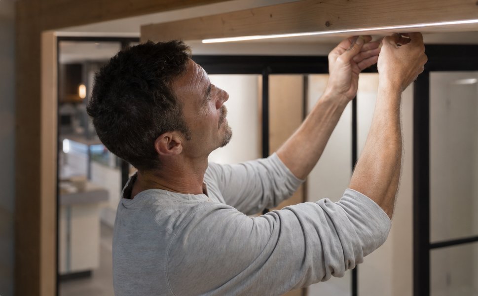 Installation einer LED-Lichtleiste