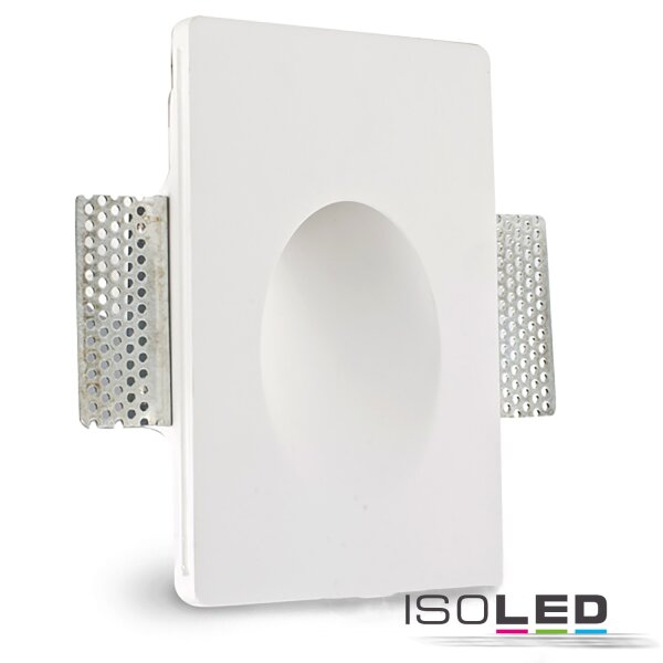 Gips Wand-Einbauleuchte, viereckig, für G4/MR11 Spots, große Bauform