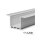 LED Einbauprofil WING20 Flansch gerade, eloxiert L: 200cm