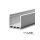 LED Aufbauprofil WING20, eloxiert L: 200cm