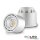 LED Spot SUNSET GU10 10W, silber, 45°, 2000-2800K, externer Trafo, Dimm-to-warm