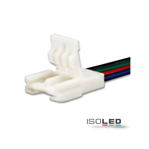 Clip-Kabelanschluss (max. 5A) C2-410 für 4-pol. IP20 Flexstripes mit Breite 10mm, Pitch >8mm