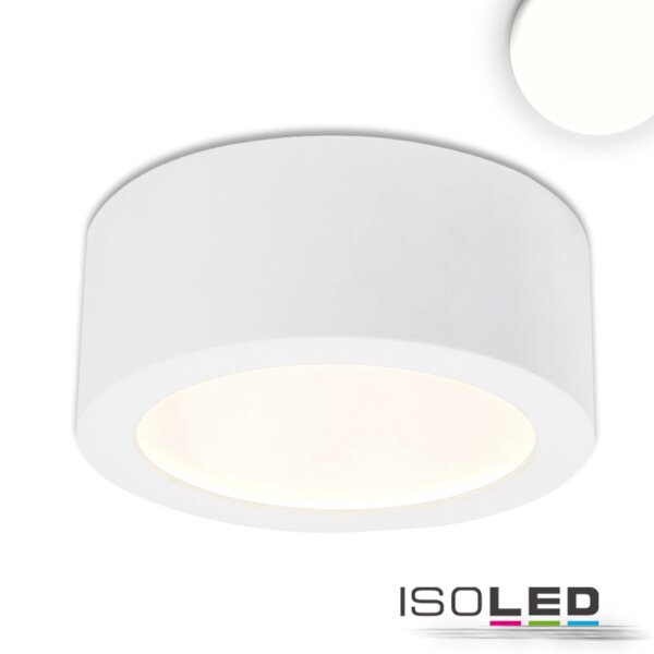 LED Aufbauleuchte LUNA 8W, weiß, rund, DN106,5, indirektes Licht, neutralweiß