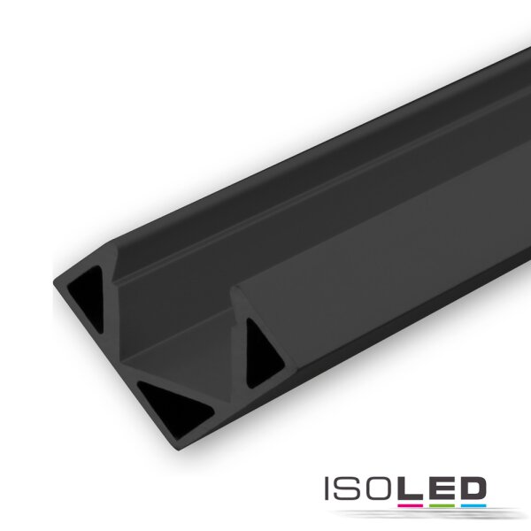 LED Eckprofil CORNER11 Aluminium schwarz RAL 9005, 200cm