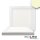 Deckenlampe Slim eckig, 220x220mm, weiß, 18W, Trafo integriert, warmweiß