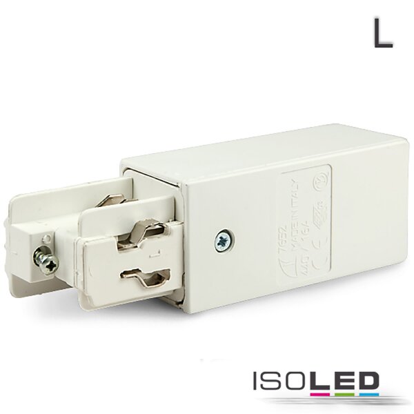 3-Phasen Classic Seiten-Einspeisung N-Leiter rechts, Schutzleiter links, weiß