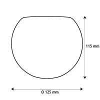 LED Floating Globe 125 inside smokey grau
