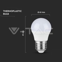 4.5W G45 PLASTIC BULB WITH SAMSUNG CHIP 4000K E27 A++