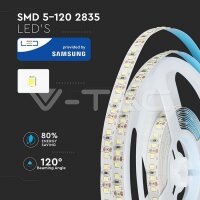 2835 LED STRIP LIGHT WITH SAMSUNG CHIP 6500K IP20 5M