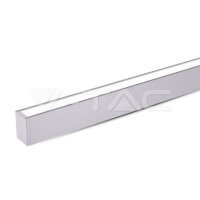 LED Linear Light SAMSUNG CHIP - 60W Hanging Suspension Silver Body 4000K 1200x75x105mm