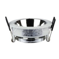 GU10 FITTING ROUND-WHITE+CHROME