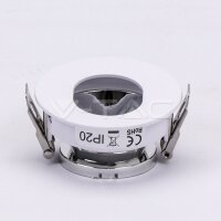 GU10 FITTING ROUND-WHITE+CHROME