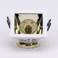 GU10 FITTING SQUARE-WHITE+GOLD