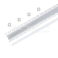 Led Strip Mounting Kit With Diffuser  Milky Gypsum Inner Corner 2000MM