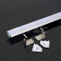Led Strip Mounting Kit With Diffuser  2000* 19*19MM White Housing