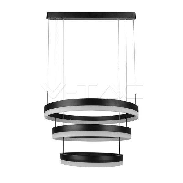 92W SOFT LIGHT CHANDELIER 3000K BLACK DIMMABLE