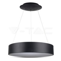 30W LED SURFACE SMOOTH PENDANT LIGHT 3000K BLACK DIMMABLE
