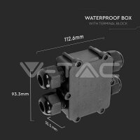 BLACK 4 PIN WATER PROOF TERMINAL BLOCK-CABLE DIAMETER(8-12MM)-IP68