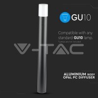 GU10 GARDEN FLOOR LAMP ALUMINIUM BODY CYLINDER 80CM  -BLACK IP54