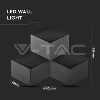 9W LED WALL LIGHT 3000K IP20 BLACK BODY