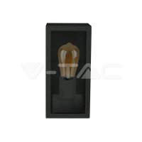 WALL LAMP(1*E27) MATT BLACK-CLEAR GLASS