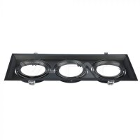 3xAR111 FITTING BLACK BODY RELEF SOCKET FOR GU10 NOT INCLUDED