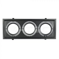 3xAR111 FITTING BLACK BODY RELEF SOCKET FOR GU10 NOT INCLUDED