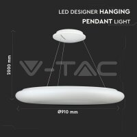 105W-LED DESIGNER HANGING PENDANT LIGHT-WHITE-3000K