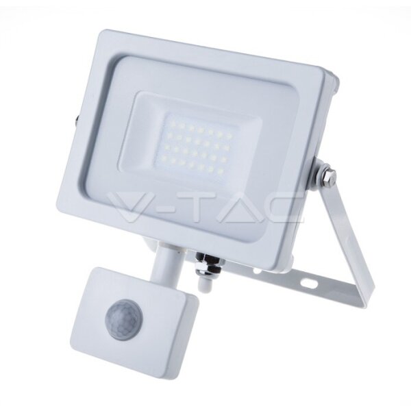 20W SMD PIR SENSOR FLOODLIGHT WITH SAMSUNG CHIP 6400K WHITE BODY WHITE GLASS