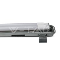 WATERPROOF LAMP PC 2X1200MM 2X18W LED TUBES INCLUDED  6400K IP65