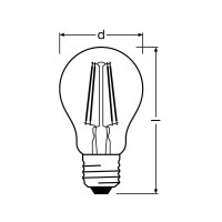 PARATHOM CL A  FIL 60 non-dim  7W/827 E27