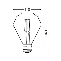 1906LEDDIAMD 4W/824 230VFILGDE27FS1OSRAM