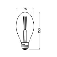 1906LEDOVAL 4W/824 230VFILGD E27FS1OSRAM